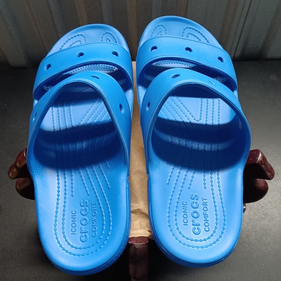 Crocs Adult Unisex Classic Slip On Sandals Royal Blue - Picture 3 of 5